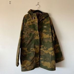 LL Bean Camo Jacket Coat Plus 3X